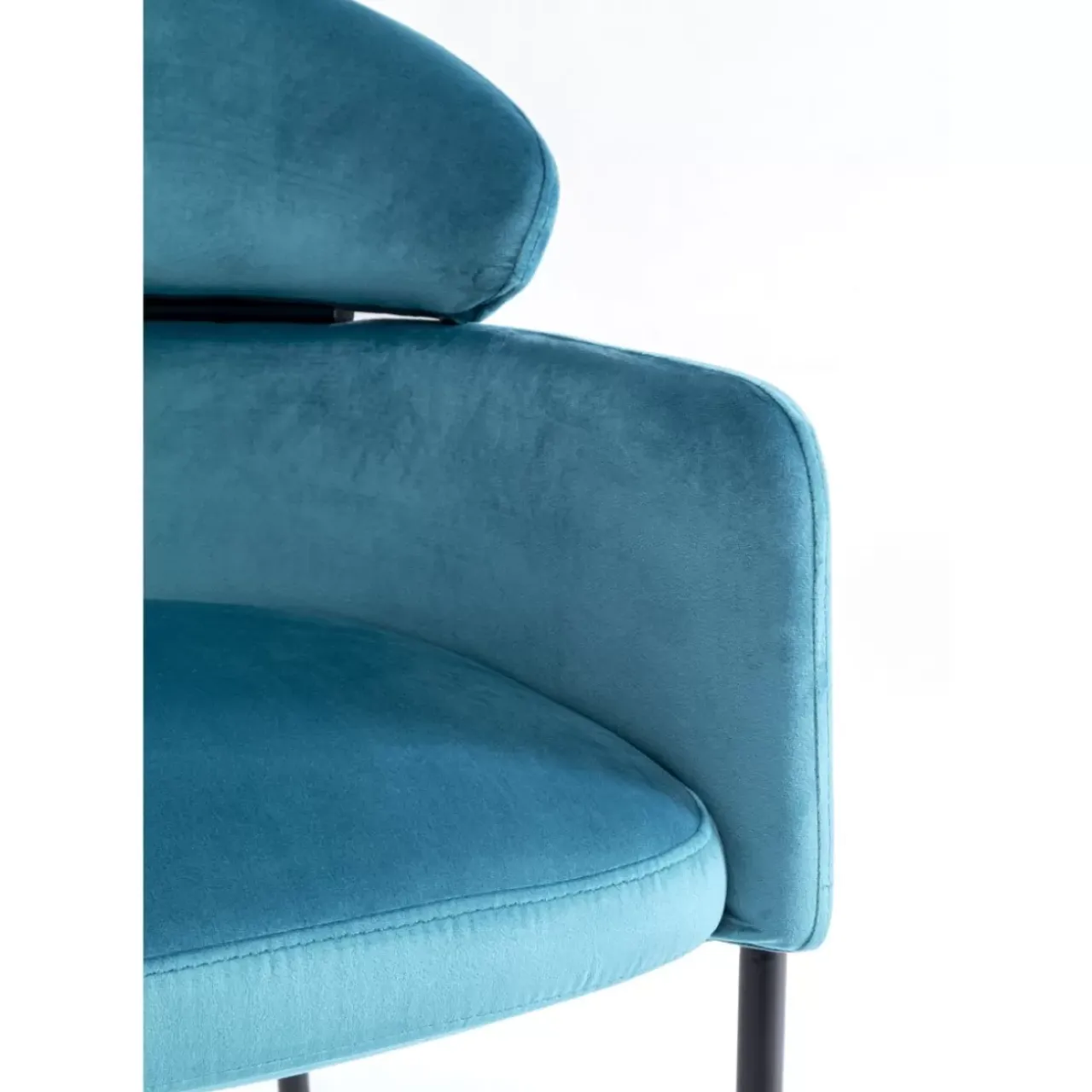 Stühle-KARE Design Armlehnstuhl Alexia Velvet Blau