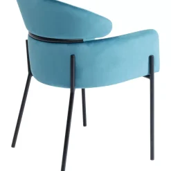 Stühle-KARE Design Armlehnstuhl Alexia Velvet Blau