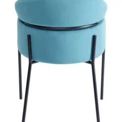 Stühle-KARE Design Armlehnstuhl Alexia Velvet Blau