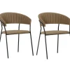 Stühle-KARE Design Armlehnstuhl Belle Braun (2/Set)