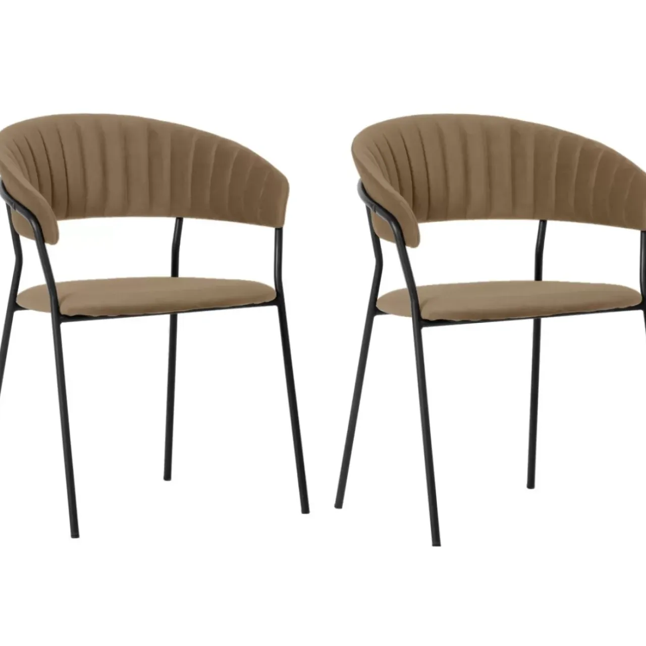 Stühle-KARE Design Armlehnstuhl Belle Braun (2/Set)
