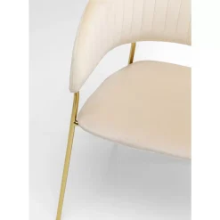 Stühle-KARE Design Armlehnstuhl Belle Creme (2/Set)