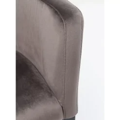 Stühle-KARE Design Armlehnstuhl Black Mode Velvet Grau