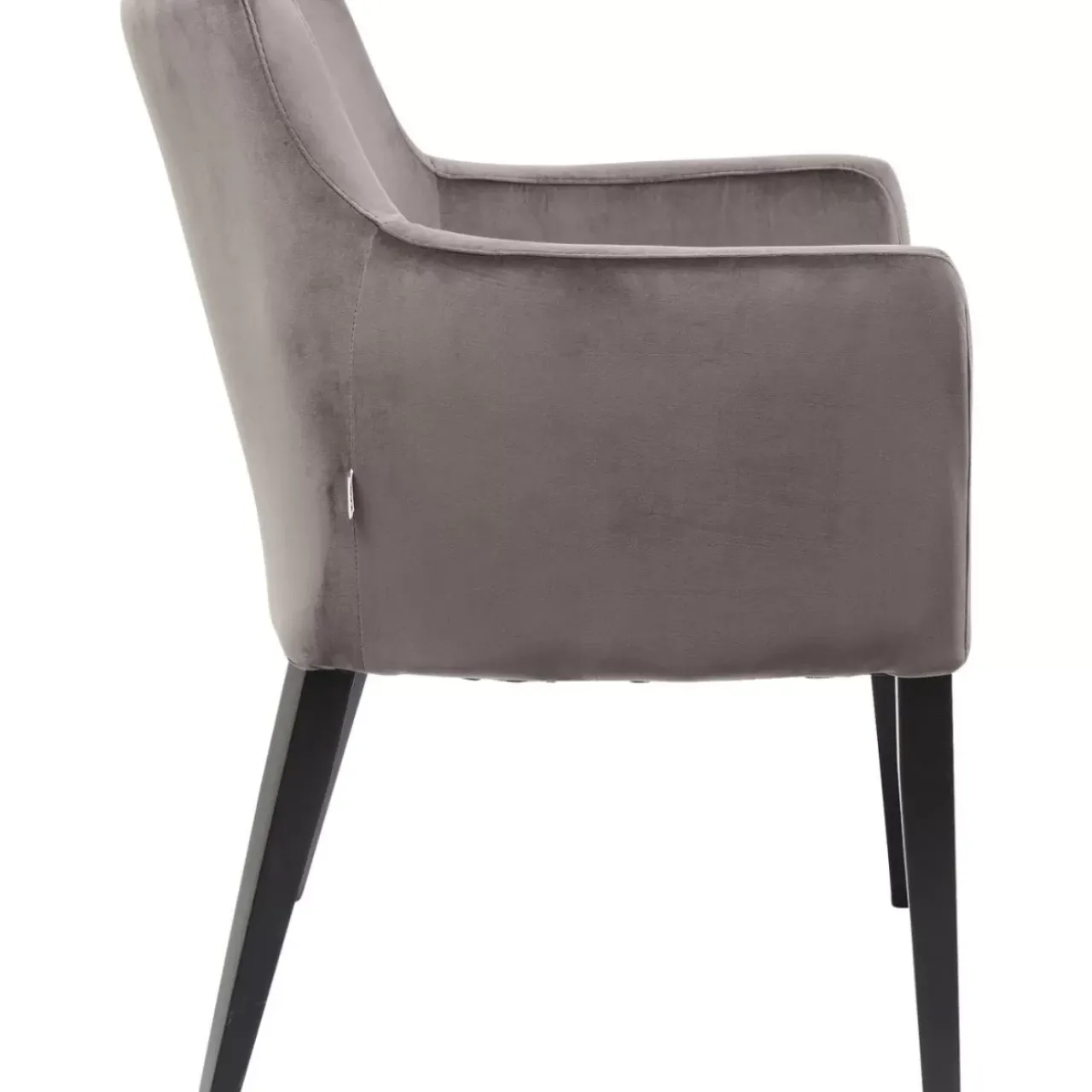Stühle-KARE Design Armlehnstuhl Black Mode Velvet Grau