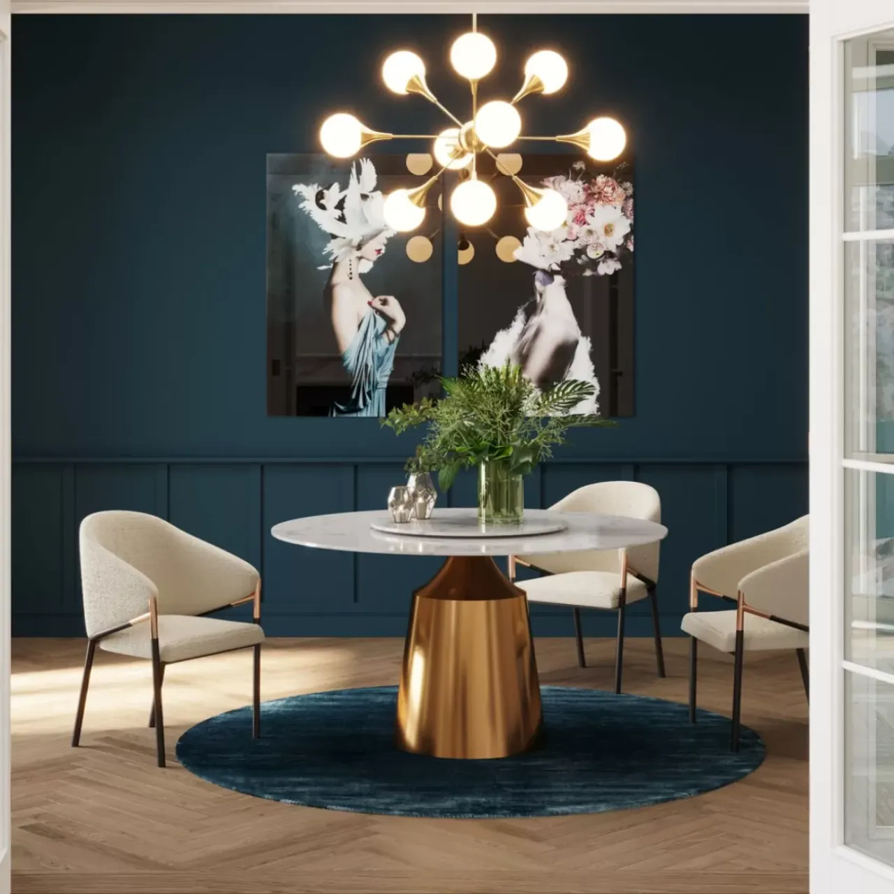 Stühle-KARE Design Armlehnstuhl Boulevard Weis