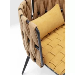 Stühle-KARE Design Armlehnstuhl Cheerio Gelb Inkl. Kissen