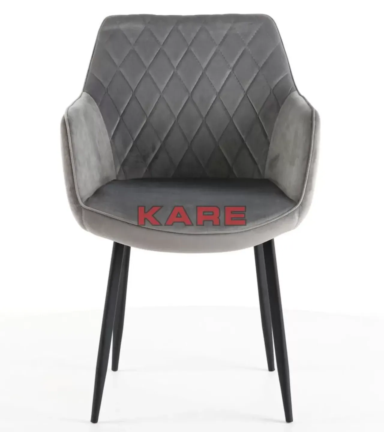 Stühle-KARE Design Armlehnstuhl Kayla Grau