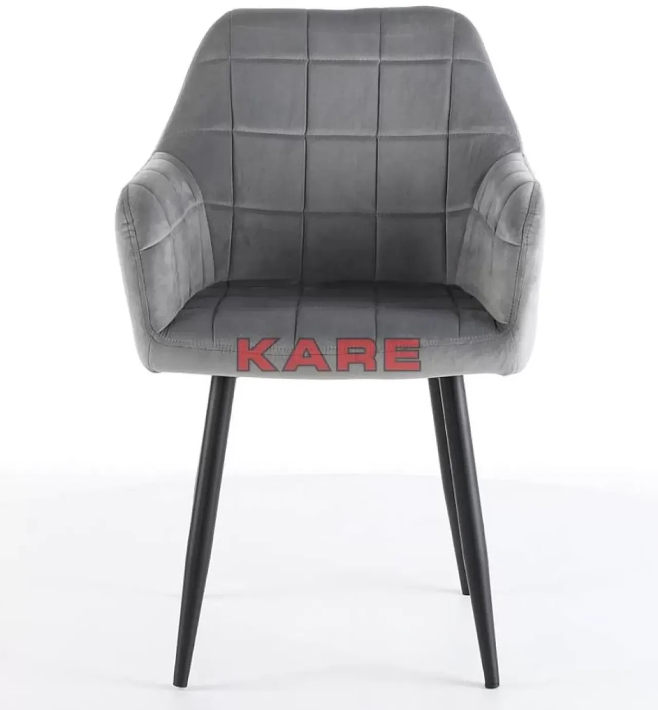 Stühle-KARE Design Armlehnstuhl Kim Grau