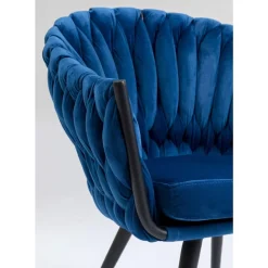 Stühle-KARE Design Armlehnstuhl Knot Blau