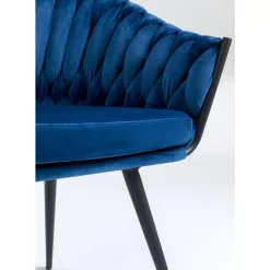Stühle-KARE Design Armlehnstuhl Knot Blau