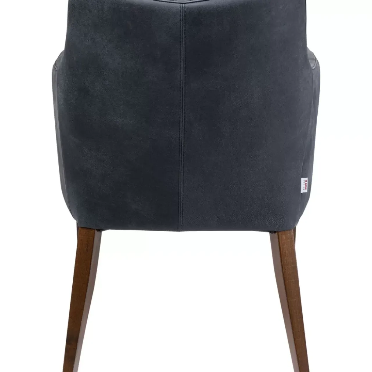 Stühle-KARE Design Armlehnstuhl Mode Leder Anthrazit
