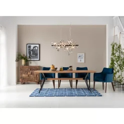 Stühle-KARE Design Armlehnstuhl Mode Velvet Petrol