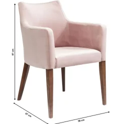 Stühle-KARE Design Armlehnstuhl Mode Velvet Rose