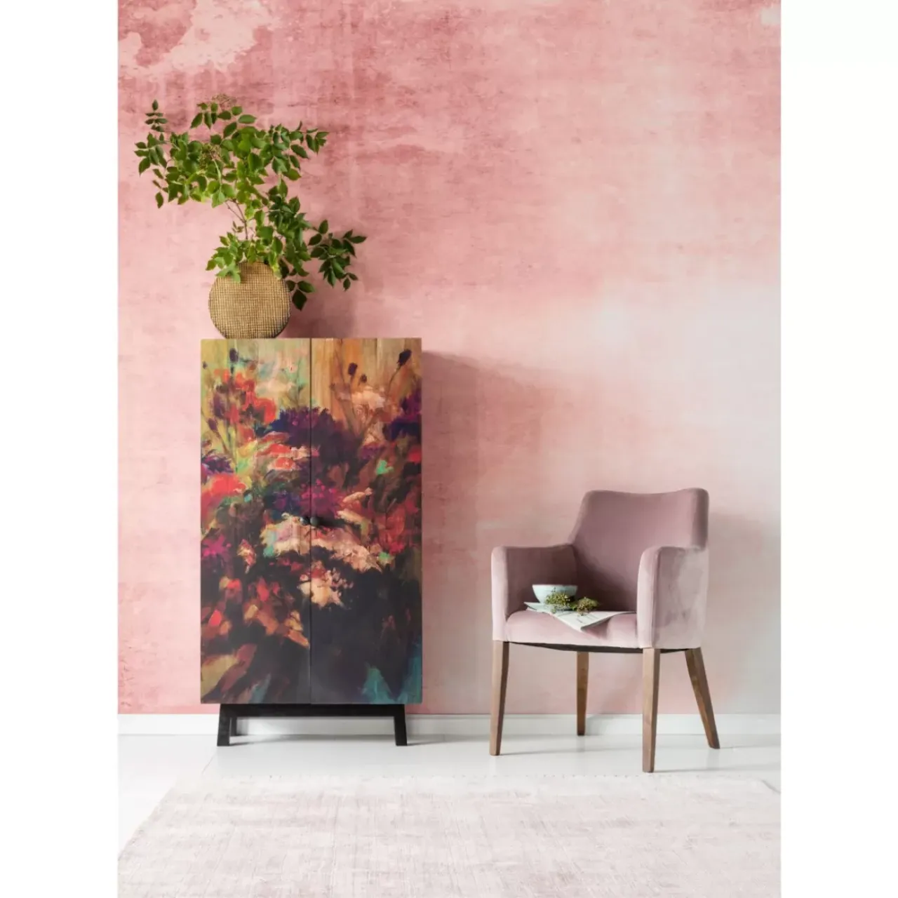 Stühle-KARE Design Armlehnstuhl Mode Velvet Rose