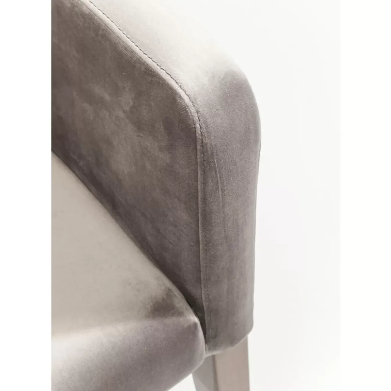 Stühle-KARE Design Armlehnstuhl Mode Velvet Grau