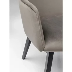 Stühle-KARE Design Armlehnstuhl Modino Velvet Grau