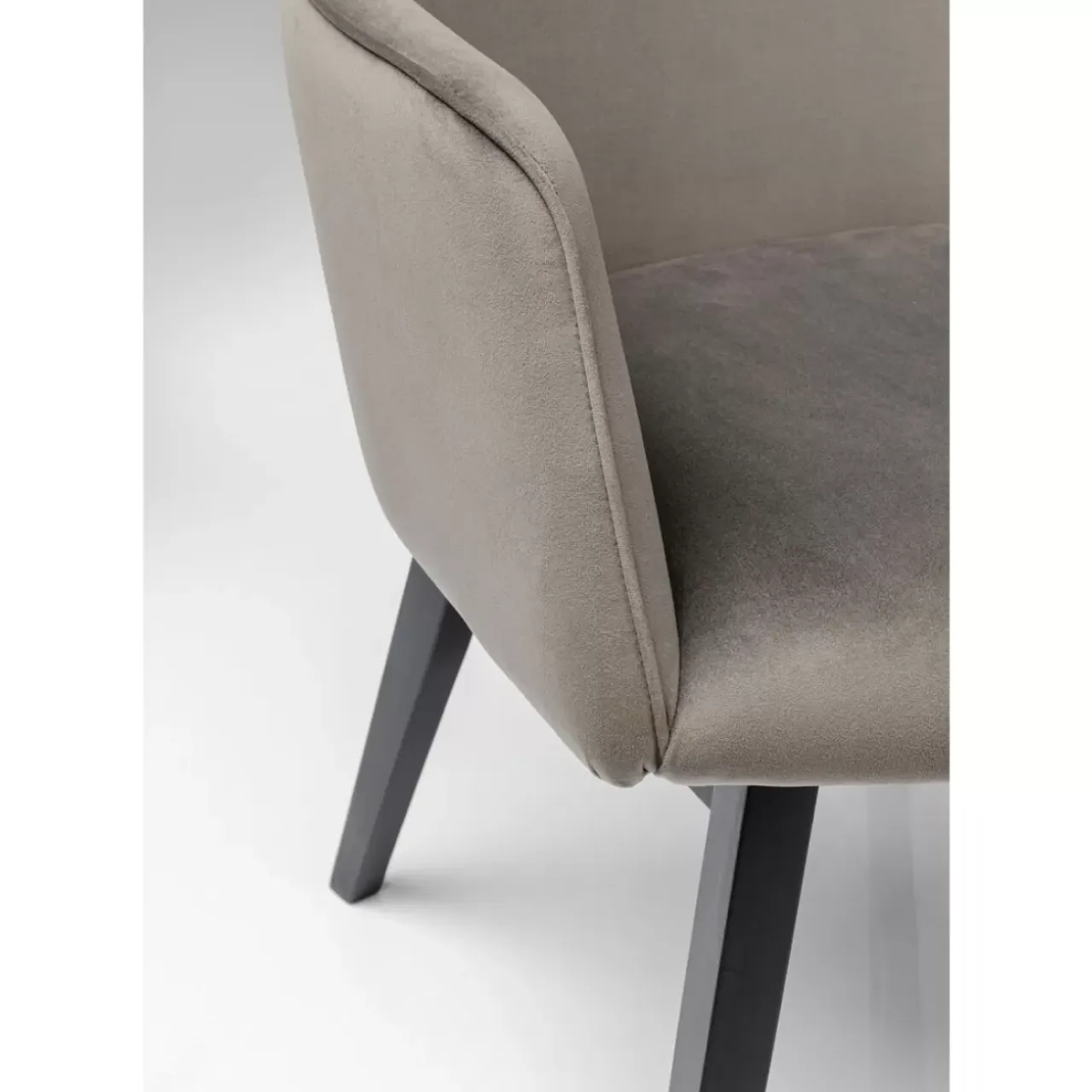 Stühle-KARE Design Armlehnstuhl Modino Velvet Grau