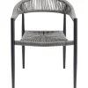 Outdoormöbel-KARE Design Armlehnstuhl Palma Grau