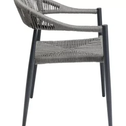 Outdoormöbel-KARE Design Armlehnstuhl Palma Grau