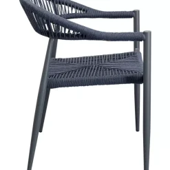 Outdoormöbel-KARE Design Armlehnstuhl Palma Petrol