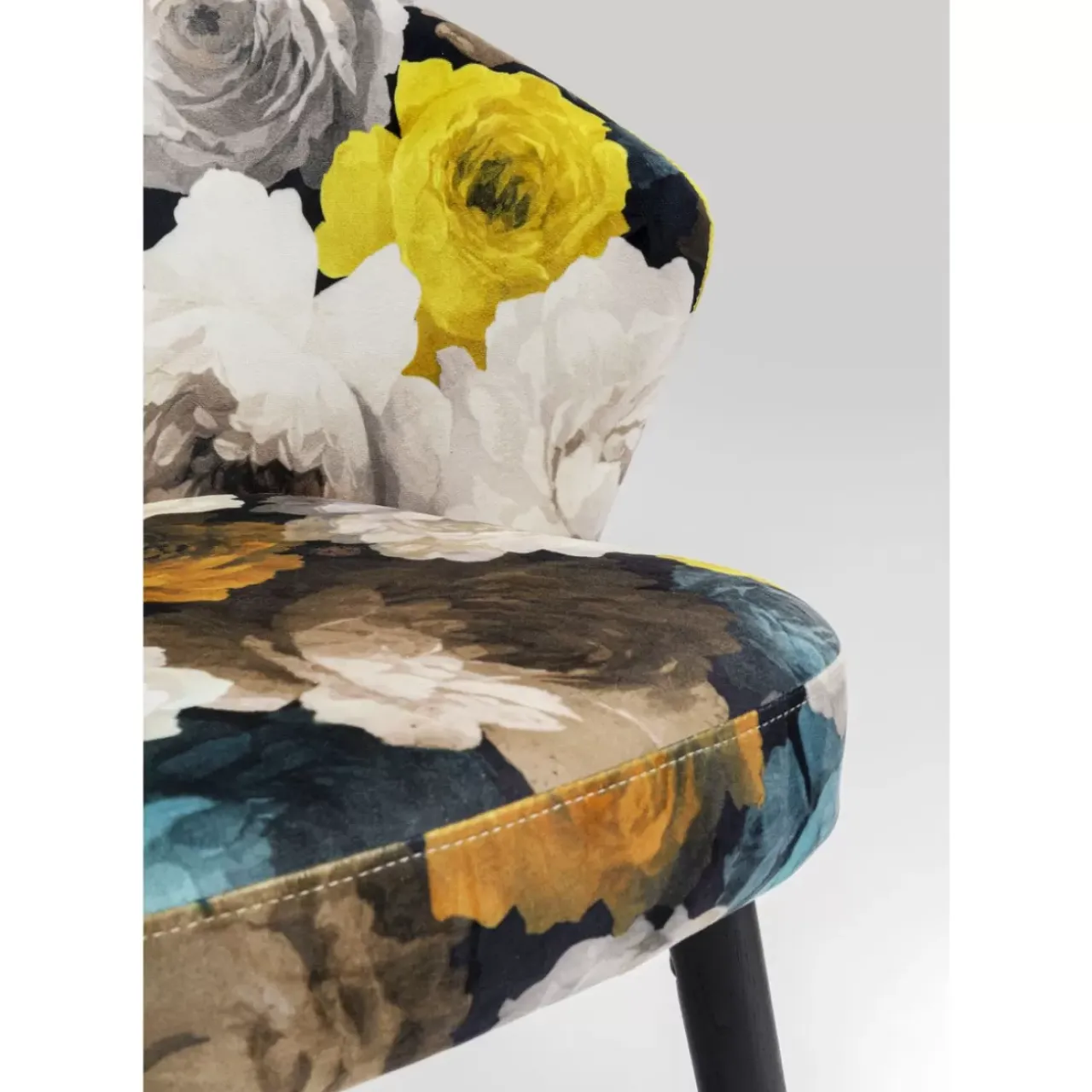 Stühle-KARE Design Armlehnstuhl Peony Flower Gelb