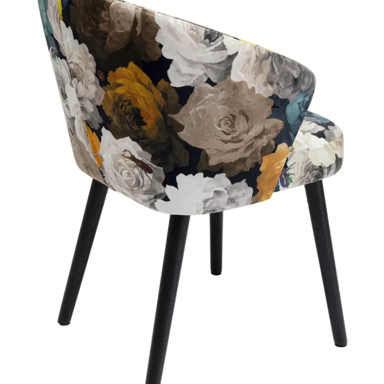 Stühle-KARE Design Armlehnstuhl Peony Flower Gelb