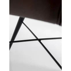 Stühle-KARE Design Armlehnstuhl Rumba Leder Braun