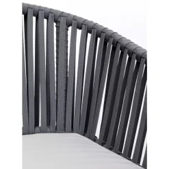 Outdoormöbel-KARE Design Armlehnstuhl Santanyi Dunkelgrau