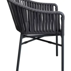 Outdoormöbel-KARE Design Armlehnstuhl Santanyi Dunkelgrau