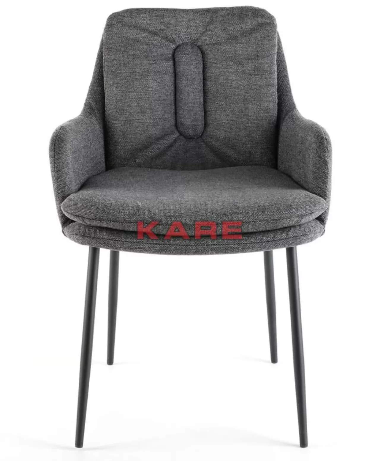 Stühle-KARE Design Armlehnstuhl Thea Dunkelgrau
