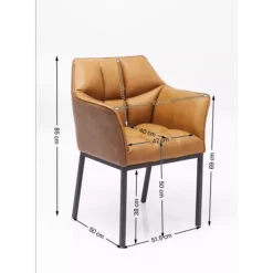 Stühle-KARE Design Armlehnstuhl Thinktank Braun