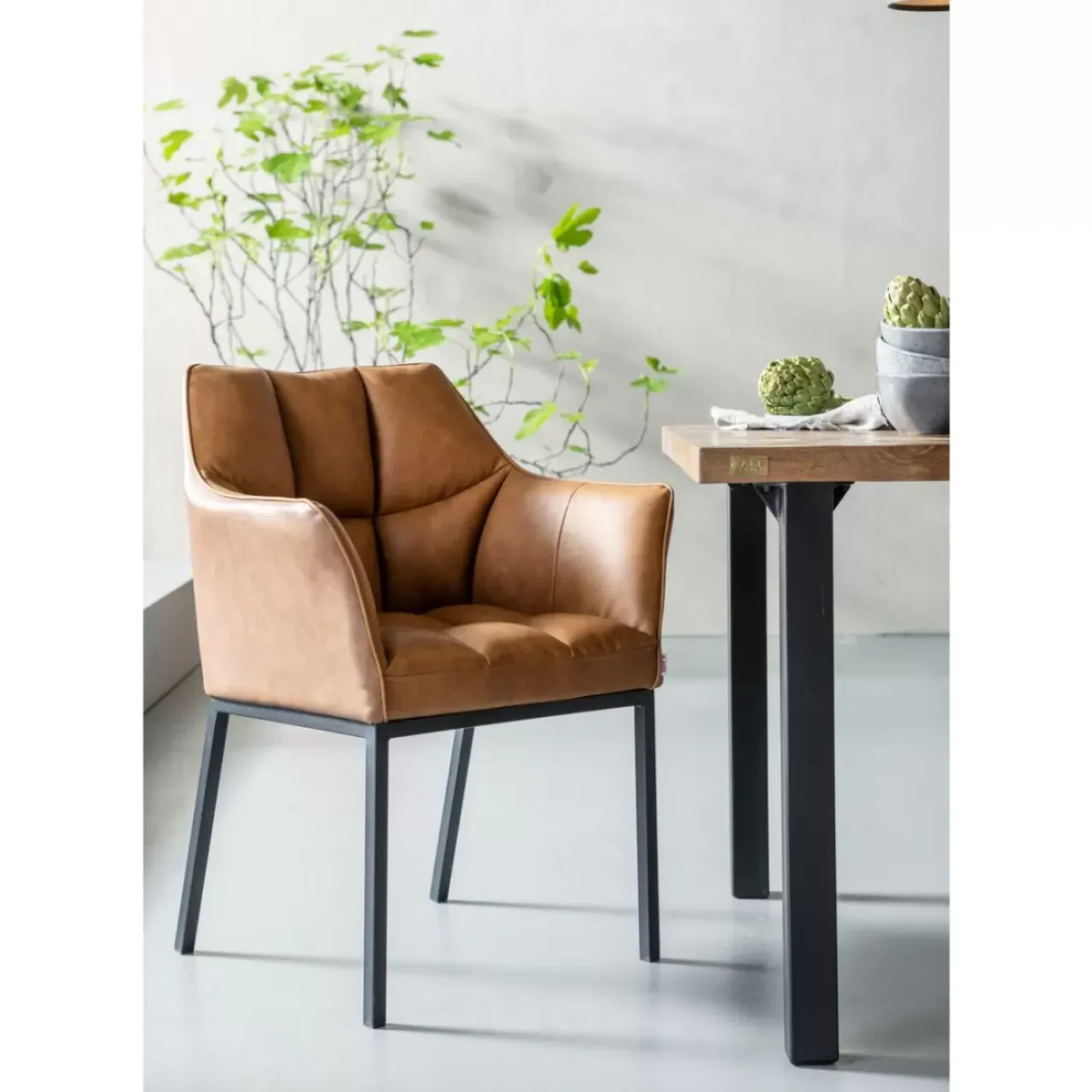Stühle-KARE Design Armlehnstuhl Thinktank Braun