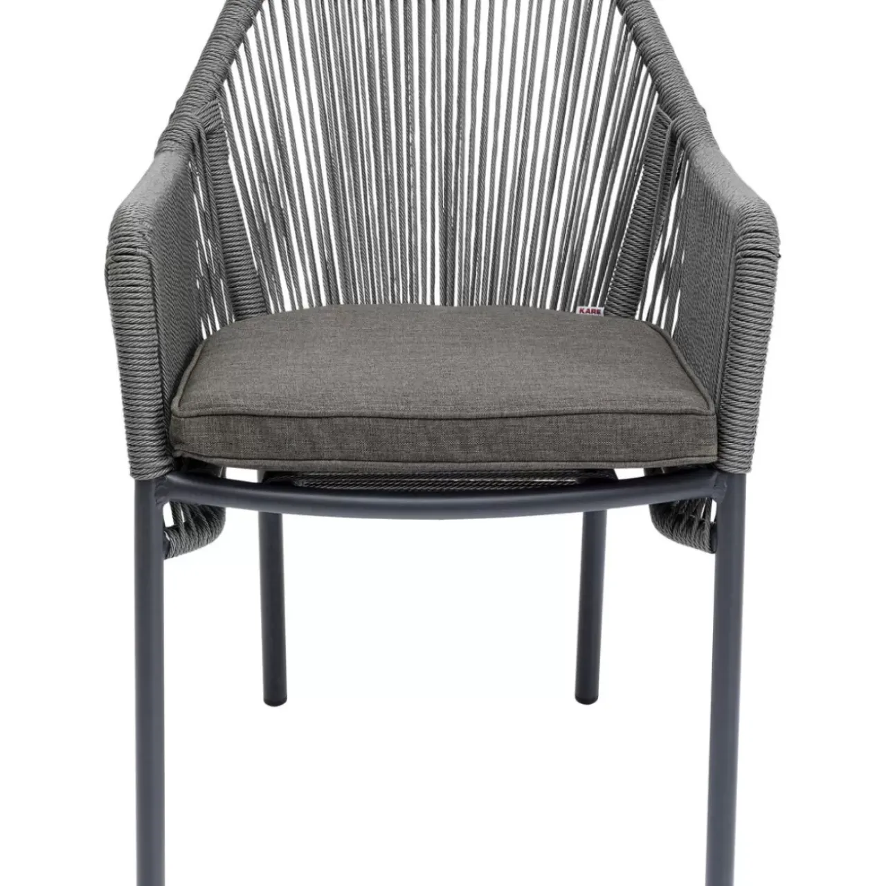 Outdoormöbel-KARE Design Armlehnstuhl Wave Grau