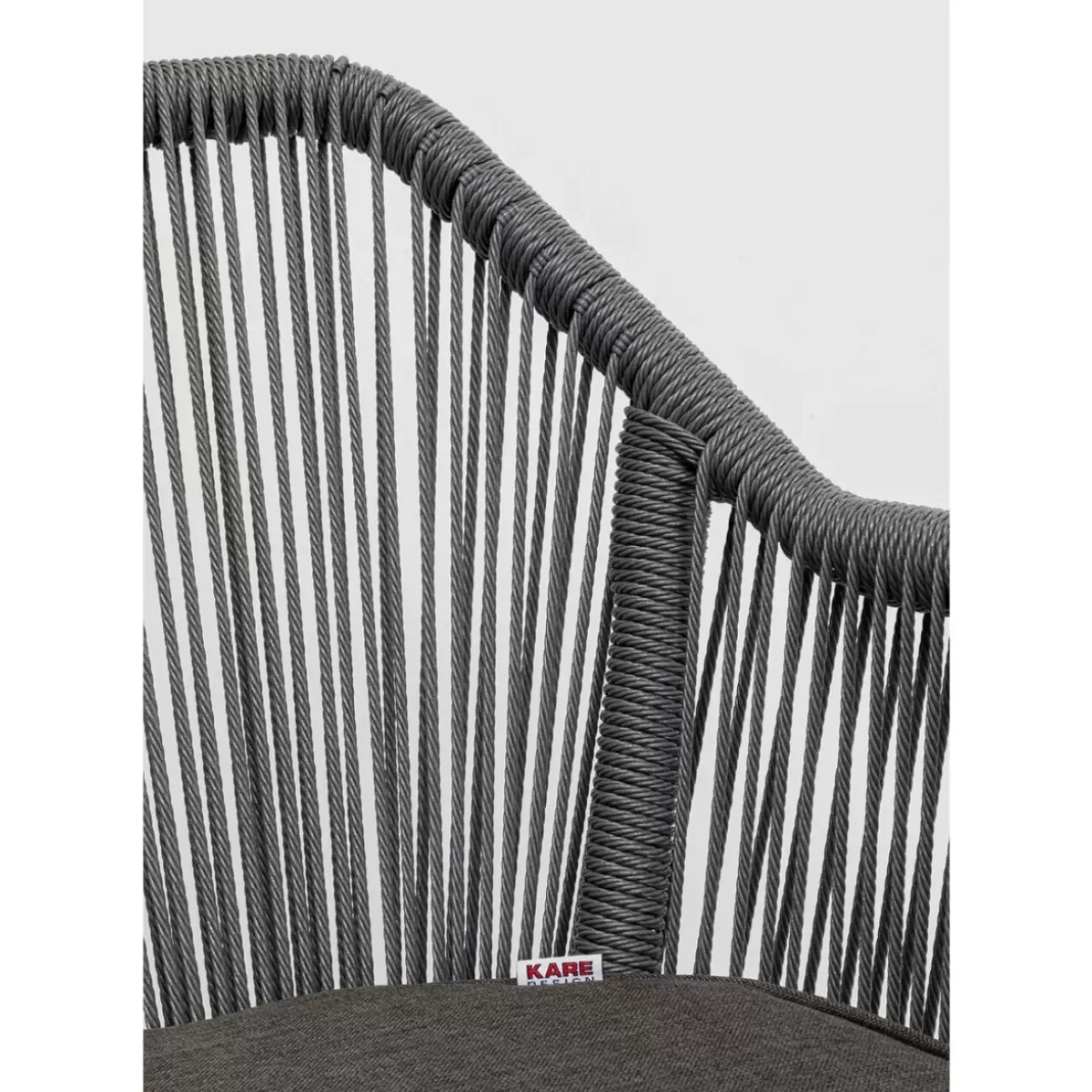 Outdoormöbel-KARE Design Armlehnstuhl Wave Grau