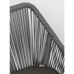 Outdoormöbel-KARE Design Armlehnstuhl Wave Grau
