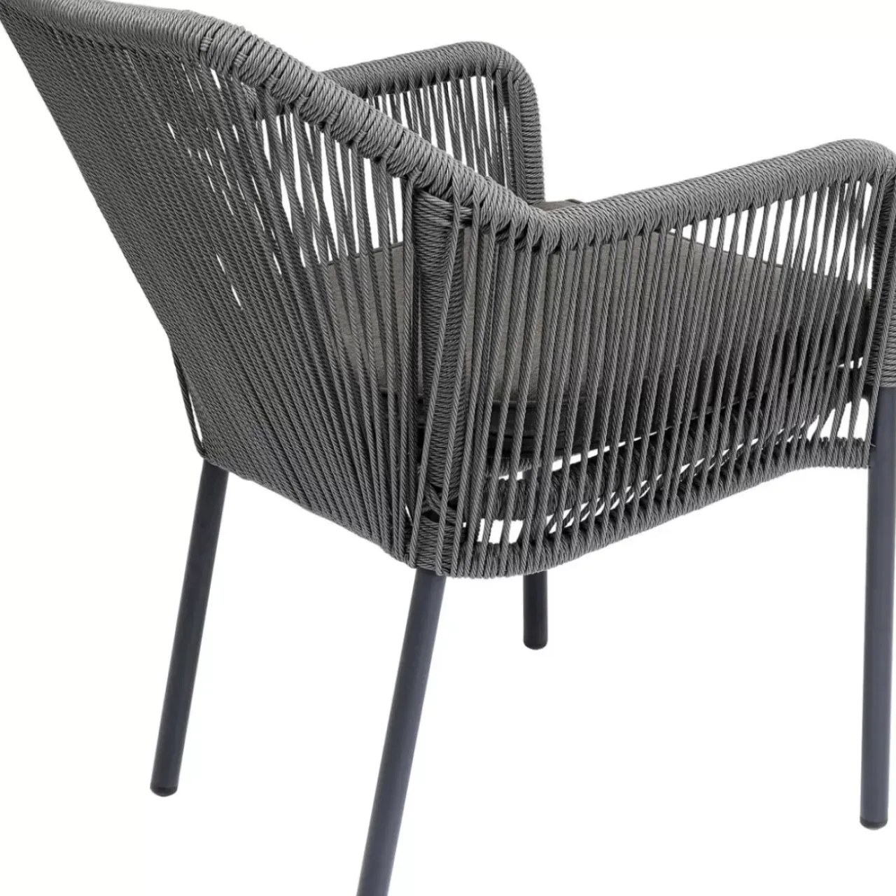 Outdoormöbel-KARE Design Armlehnstuhl Wave Grau