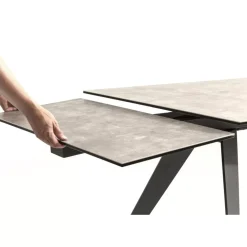 Tische-KARE Design Ausziehtisch Amsterdam Dunkel 160(40+40)X90Cm