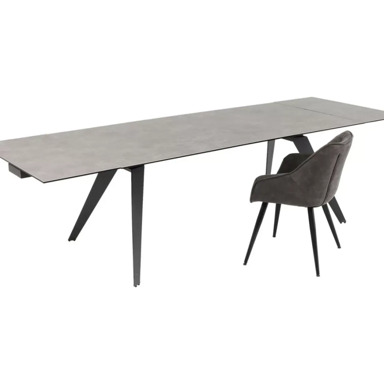Tische-KARE Design Ausziehtisch Amsterdam Dunkel 200(45+45)X100Cm