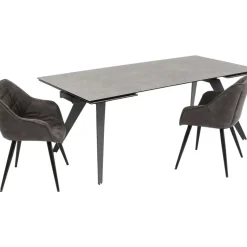 Tische-KARE Design Ausziehtisch Amsterdam Dunkel 200(45+45)X100Cm