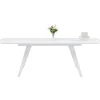 Tische-KARE Design Ausziehtisch Amsterdam Weiss 160(40+40)X90Cm