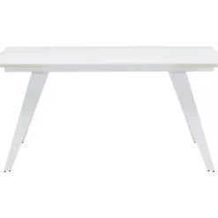 Tische-KARE Design Ausziehtisch Amsterdam Weiss 160(40+40)X90Cm