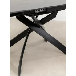 Tische-KARE Design Ausziehtisch Twist Schwarz 120(30+30)X90Cm