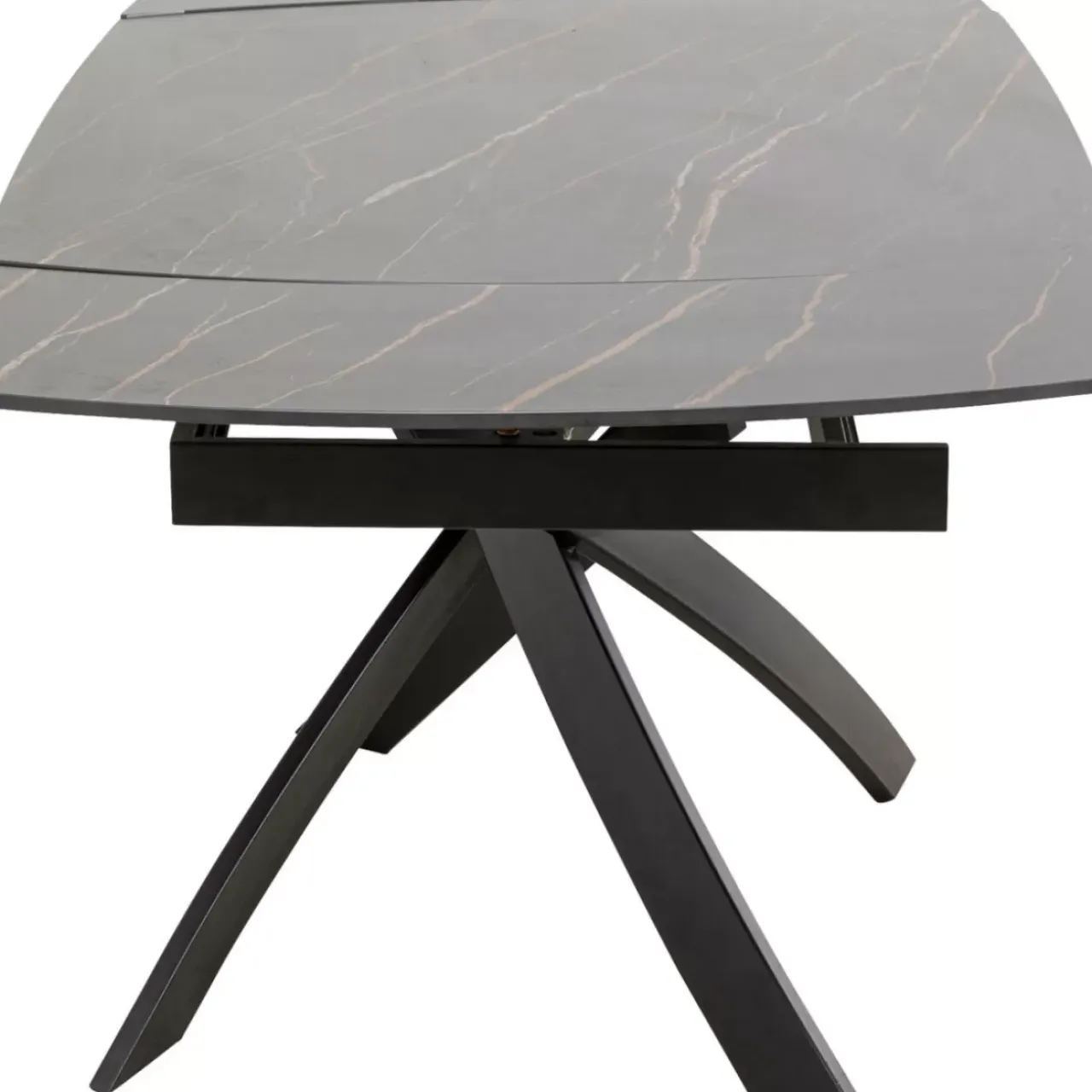 Tische-KARE Design Ausziehtisch Twist Schwarz 120(30+30)X90Cm
