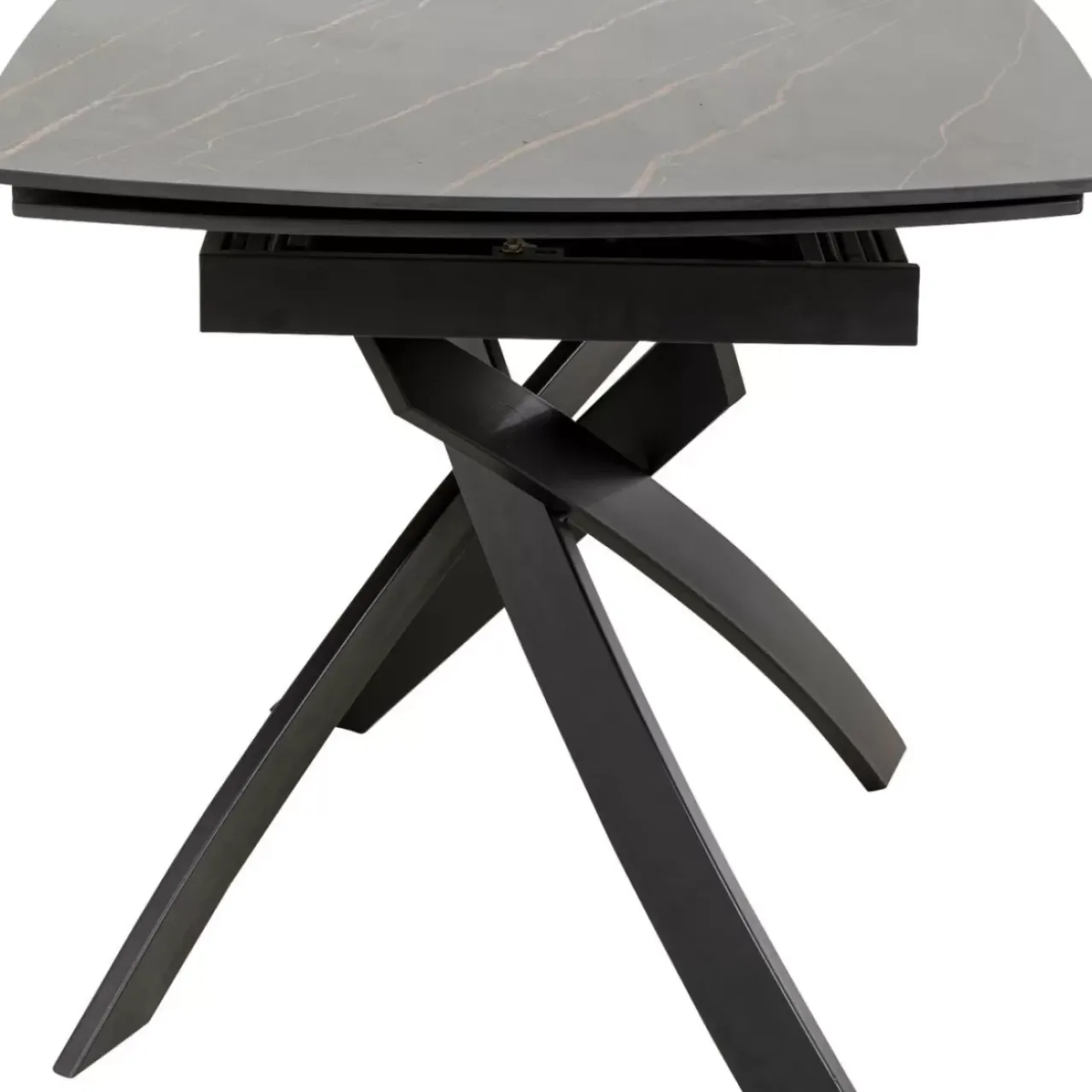 Tische-KARE Design Ausziehtisch Twist Schwarz 120(30+30)X90Cm