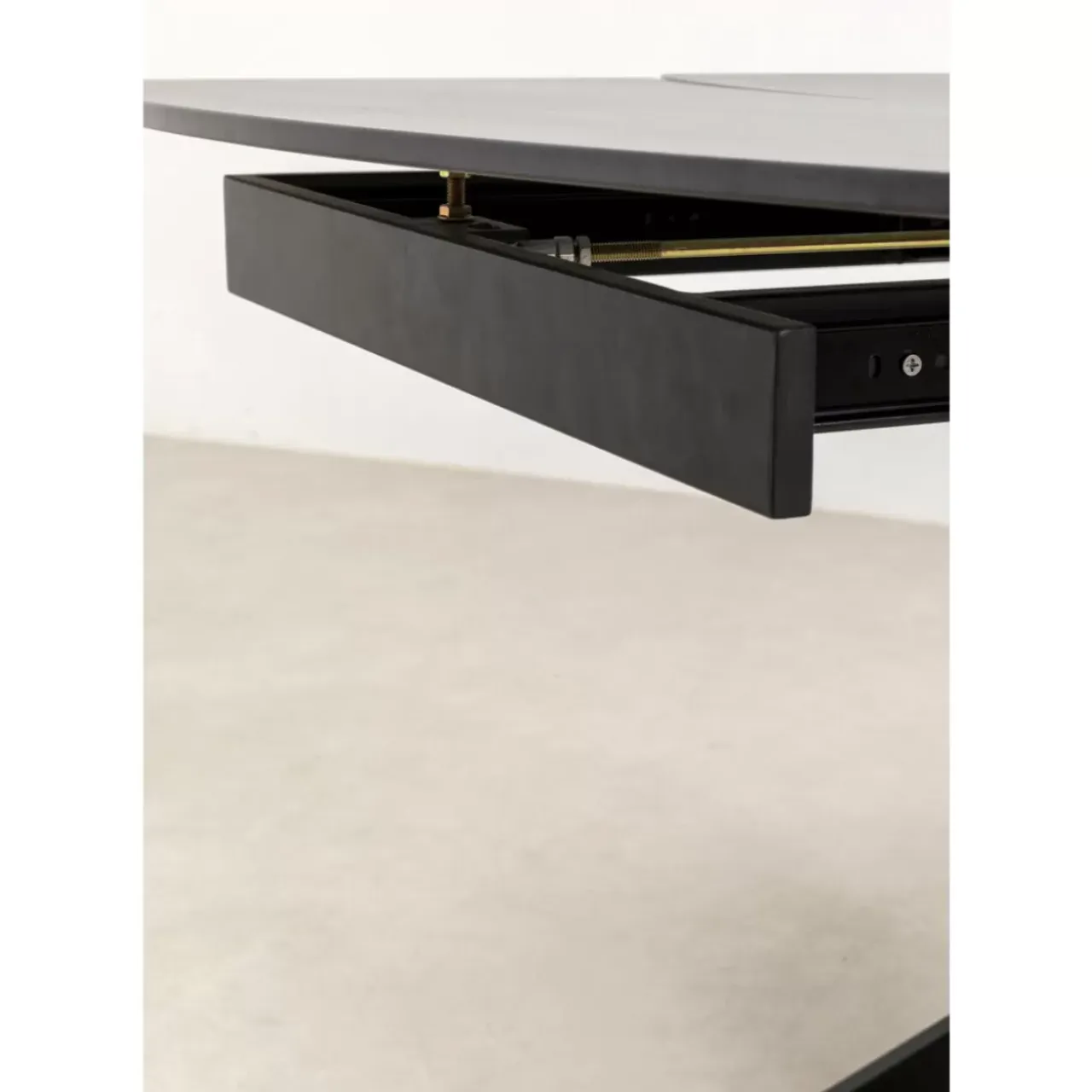 Tische-KARE Design Ausziehtisch Twist Schwarz 120(30+30)X90Cm