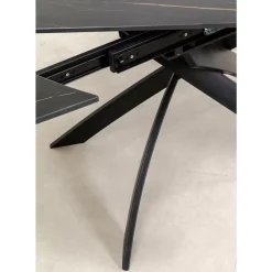 Tische-KARE Design Ausziehtisch Twist Schwarz 120(30+30)X90Cm