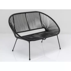 Outdoormöbel-KARE Design Bank Acapulco Schwarz
