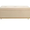 Sitzbänke-KARE Design Bank Buttons Storage Beige Klein
