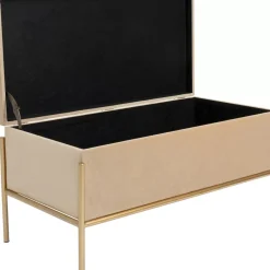 Sitzbänke-KARE Design Bank Buttons Storage Beige Klein