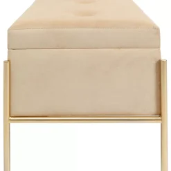 Sitzbänke-KARE Design Bank Buttons Storage Beige Klein